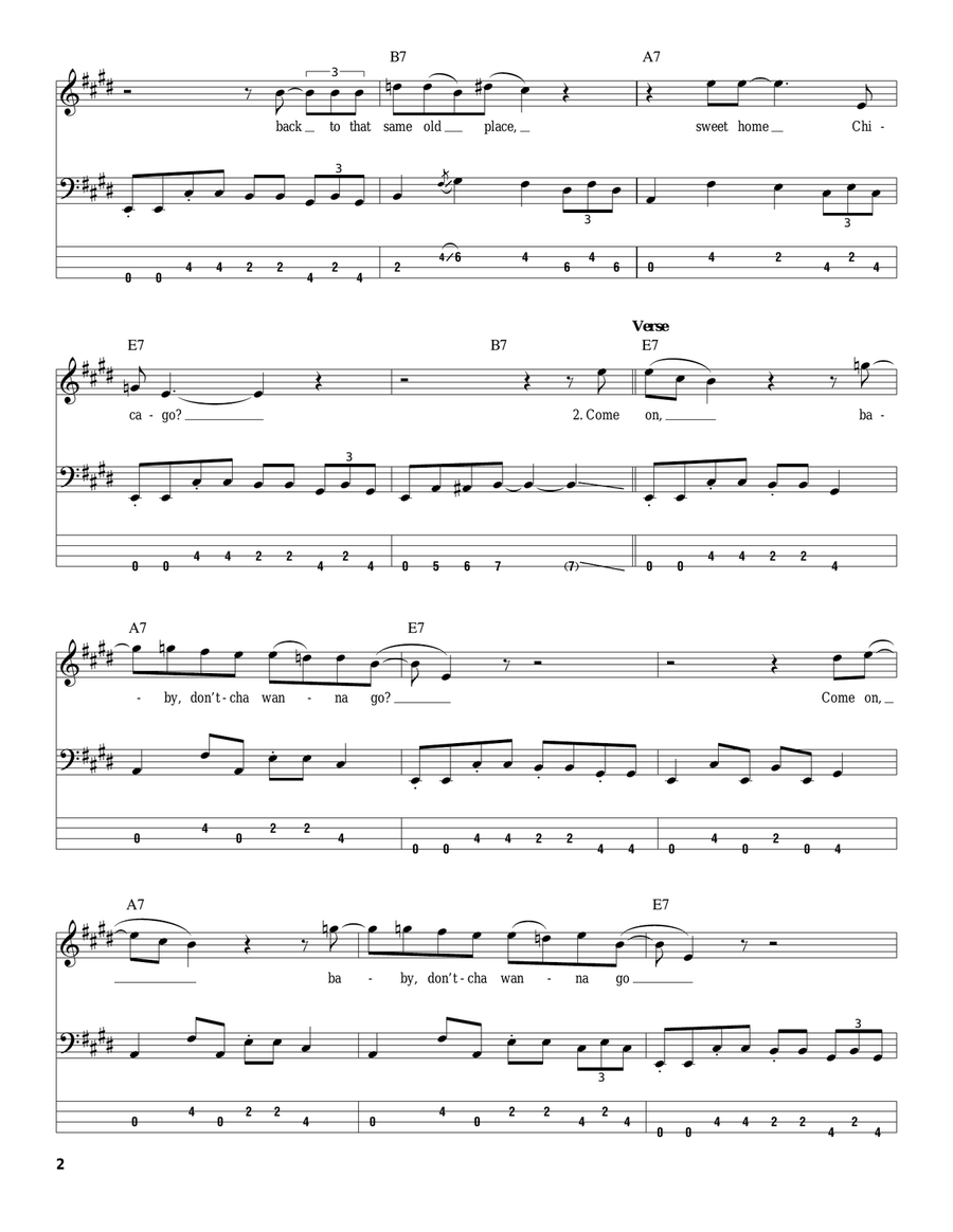 Sweet Home Chicago Sweet Home Chicago Acoustic Guitar scores gallery preview page 2