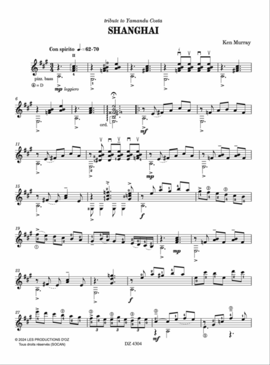 Shanghai Classical Guitar scores gallery preview page 2