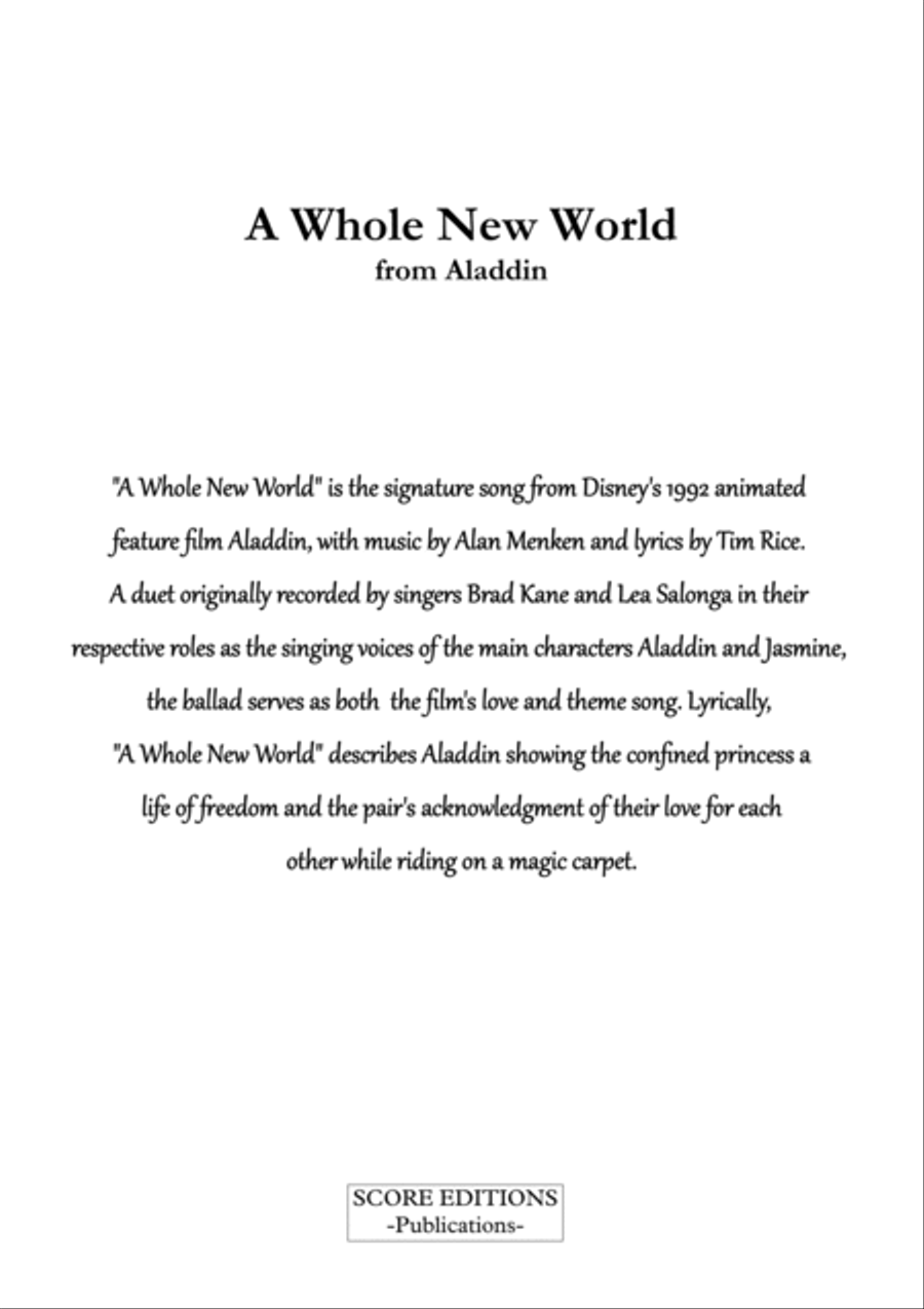 A Whole New World Baritone Saxophone scores gallery preview page 3