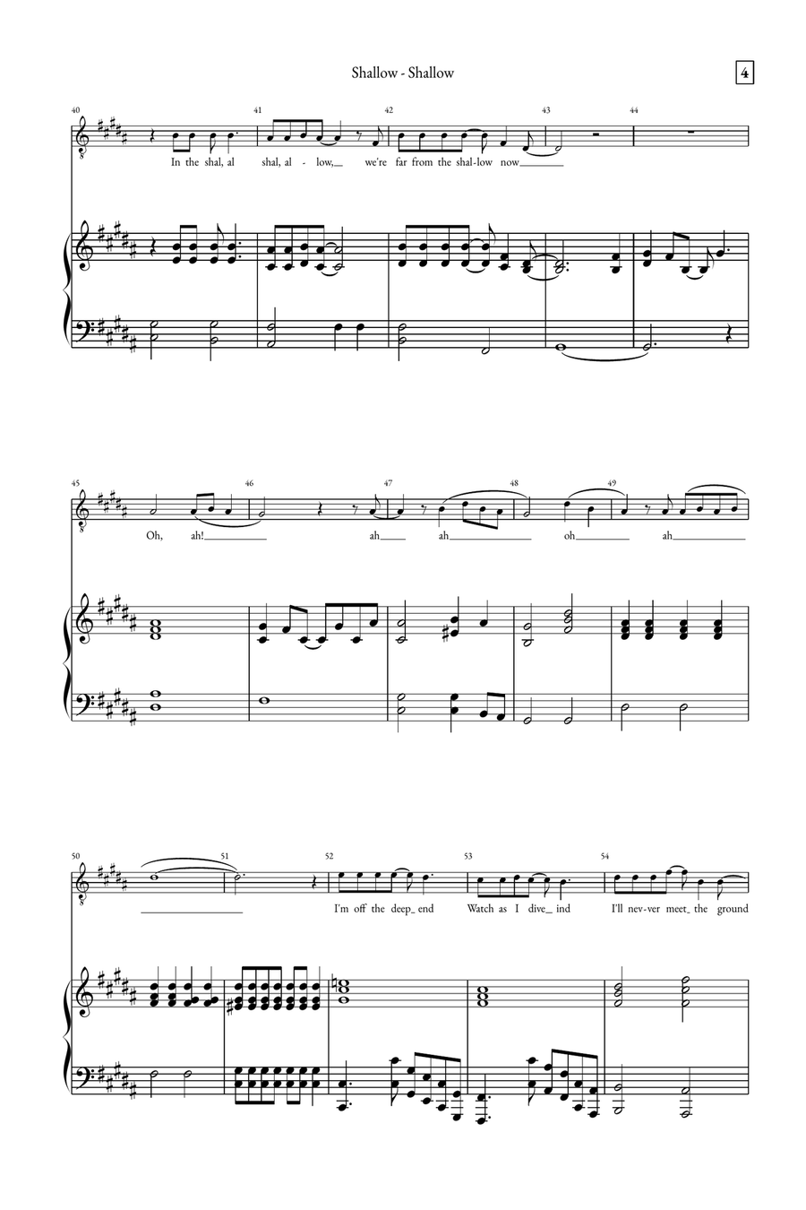 Shallow A Cappella scores gallery preview page 4