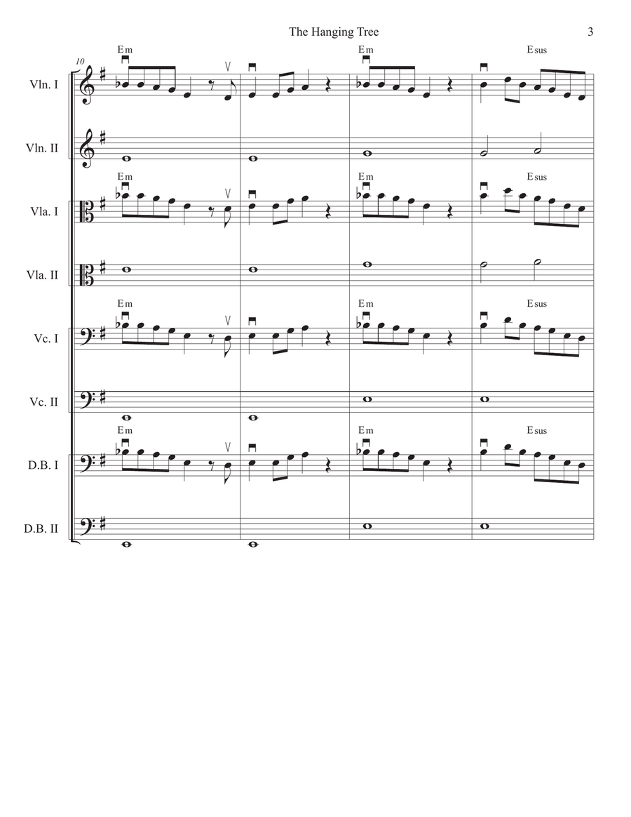 The Hanging Tree String Orchestra scores gallery preview page 3