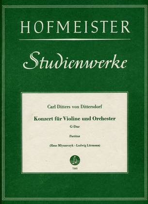 Book cover for Konzert fur Violine und Orchester G-Dur / Partitur