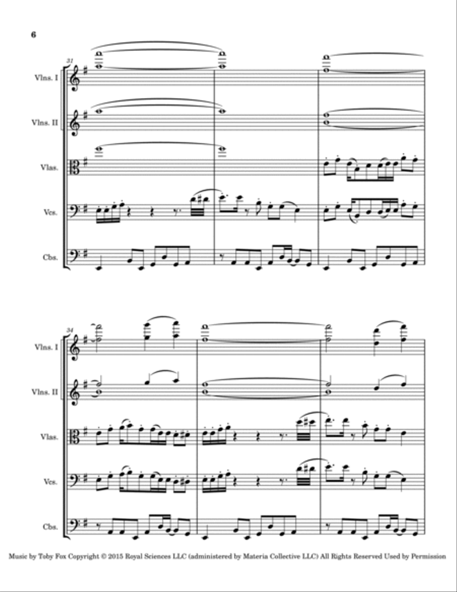 Death By Glamour String Orchestra scores gallery preview page 6