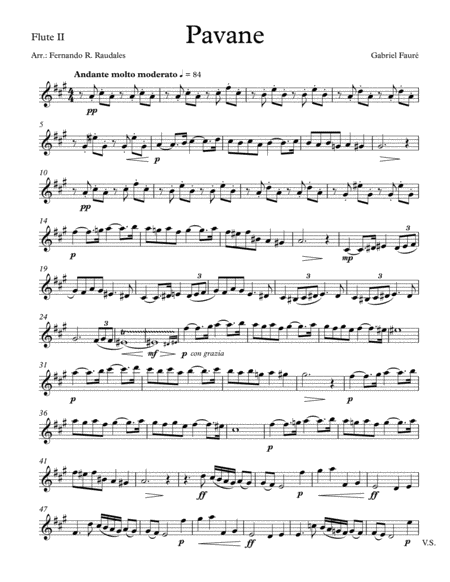 Faure - Pavane op. 50 - Flute Quartet