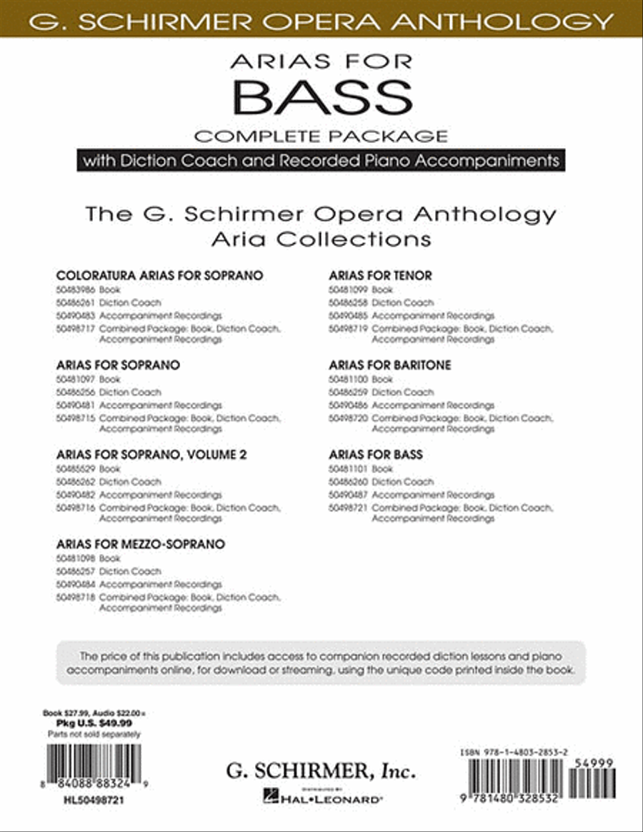 Arias for Bass – Complete Package Voice Solo scores gallery preview page 2