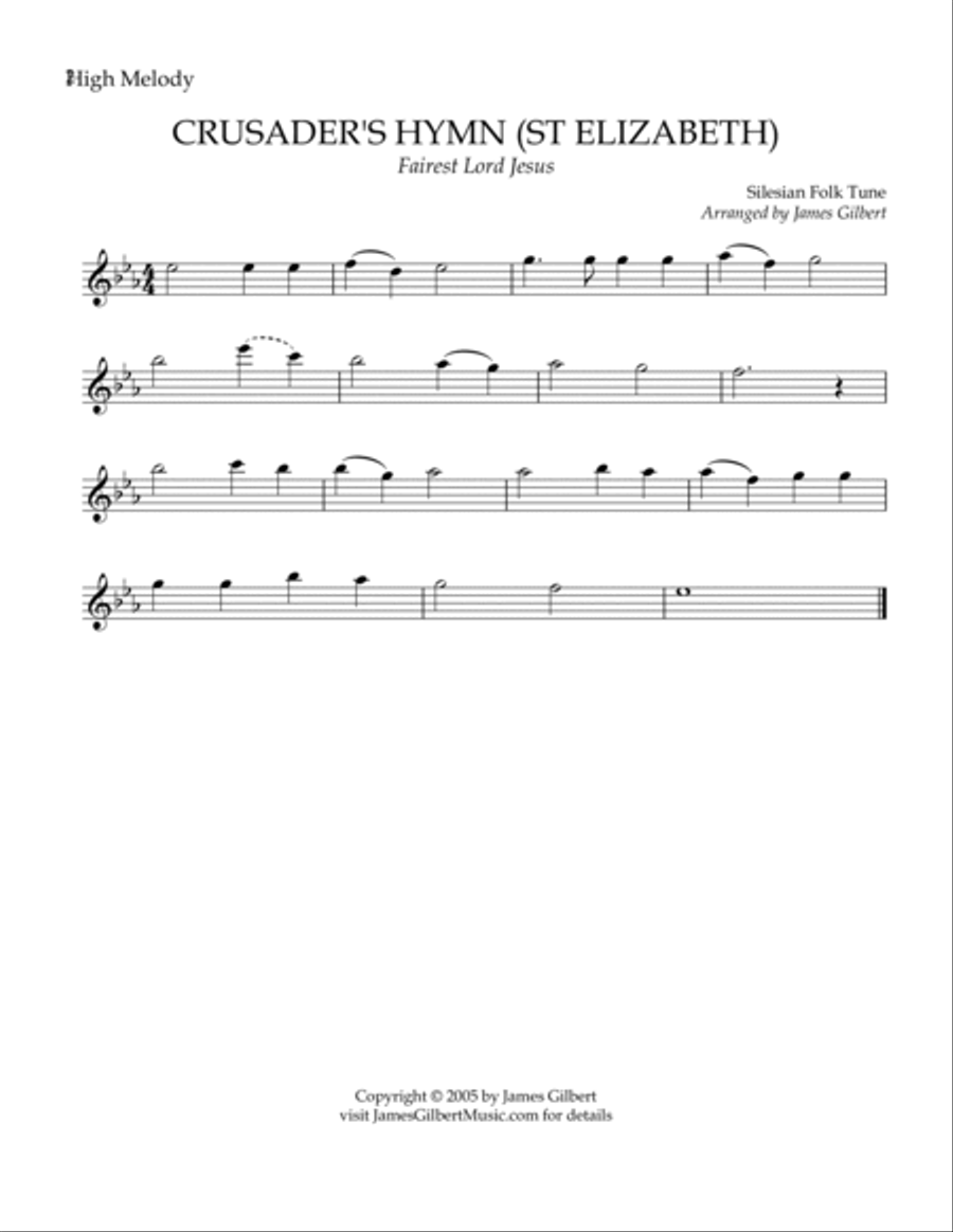 ST ELIZABETH - CRUSADER'S HYMN (Fairest Lord Jesus) Small Ensemble scores gallery preview page 4