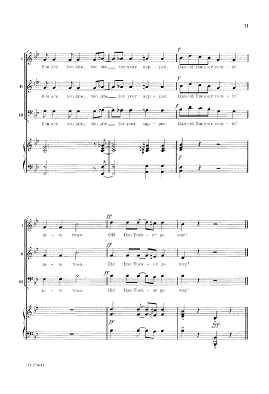 Old Dan Tucker Old Dan Tucker 3-Part scores gallery preview page 12