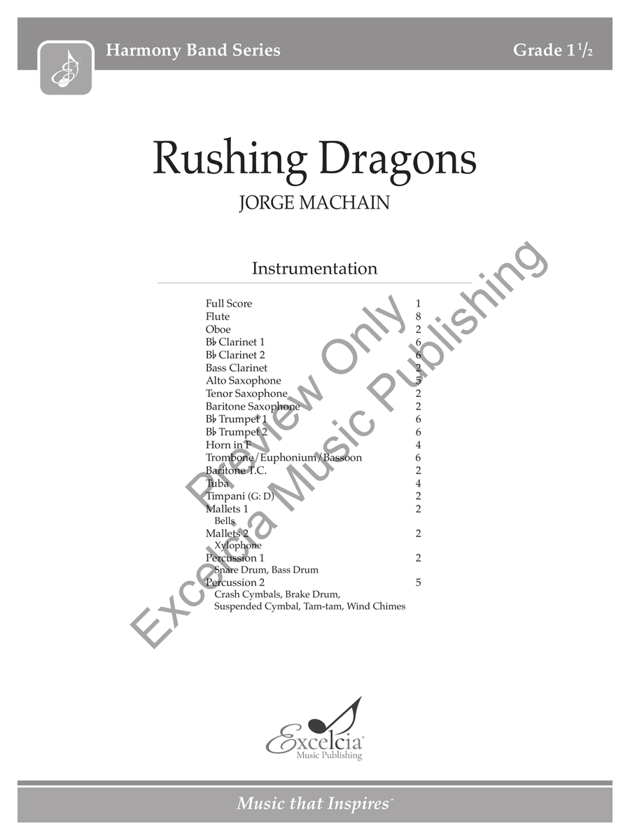 Rushing Dragons (Score) Concert Band scores gallery preview page 2