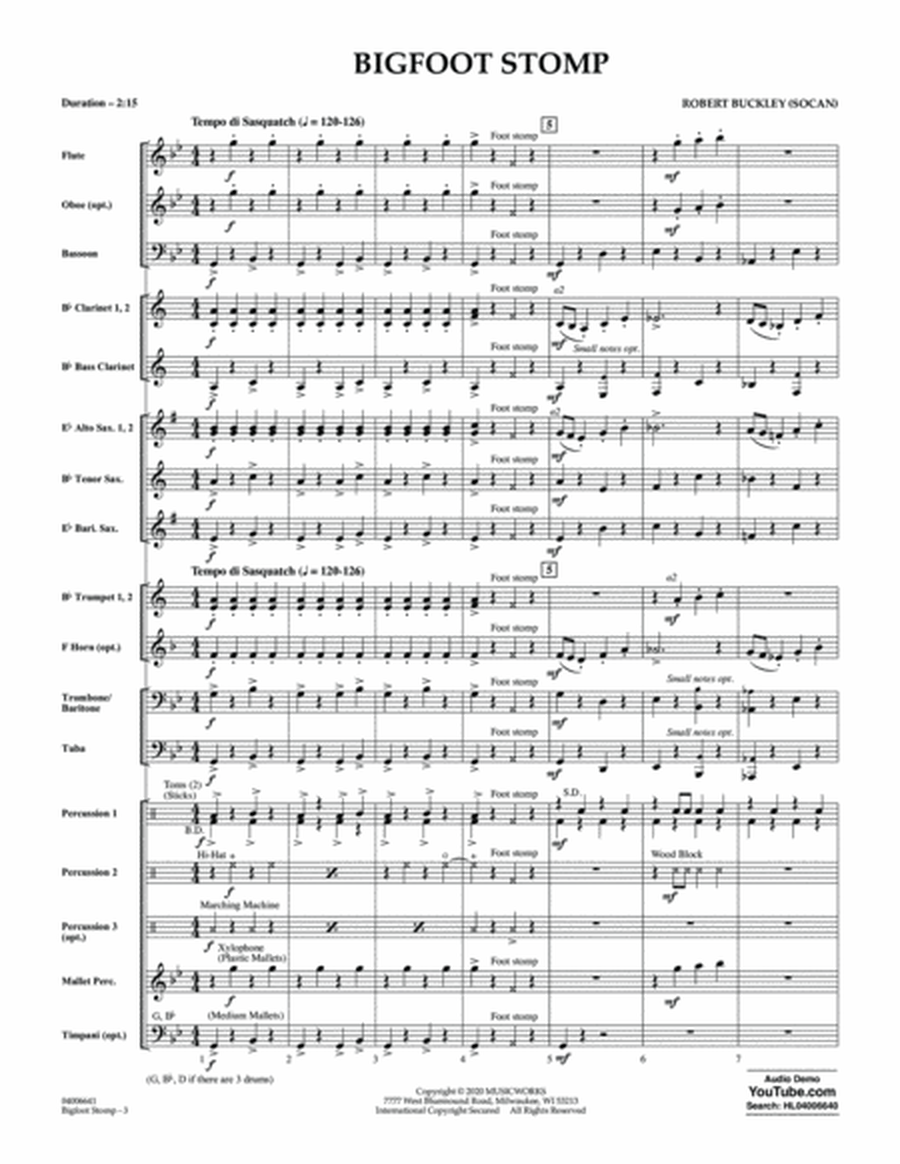 Big Foot Stomp - Conductor Score (Full Score)