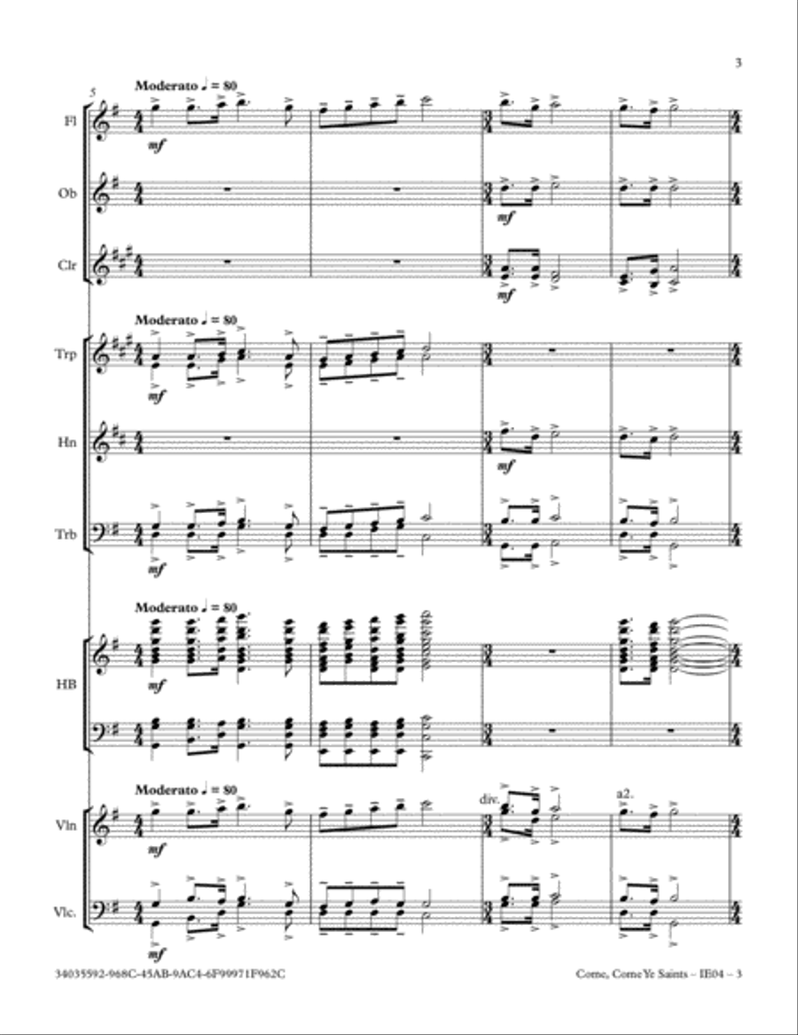 Come, Come Ye Saints Come, Come Ye Saints Full Orchestra scores gallery preview page 3
