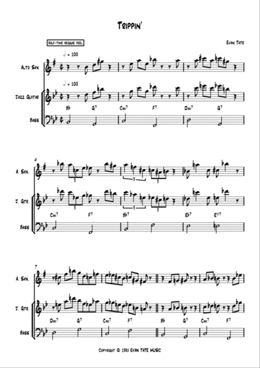 Trippin' Alto Saxophone scores gallery preview page 1