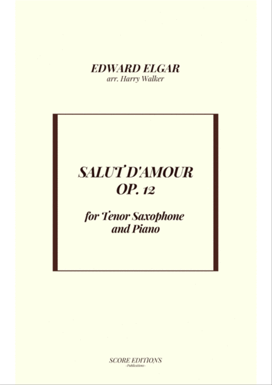 Salut D' Amour (for Tenor Saxophone and Piano) Tenor Saxophone scores gallery preview page 1