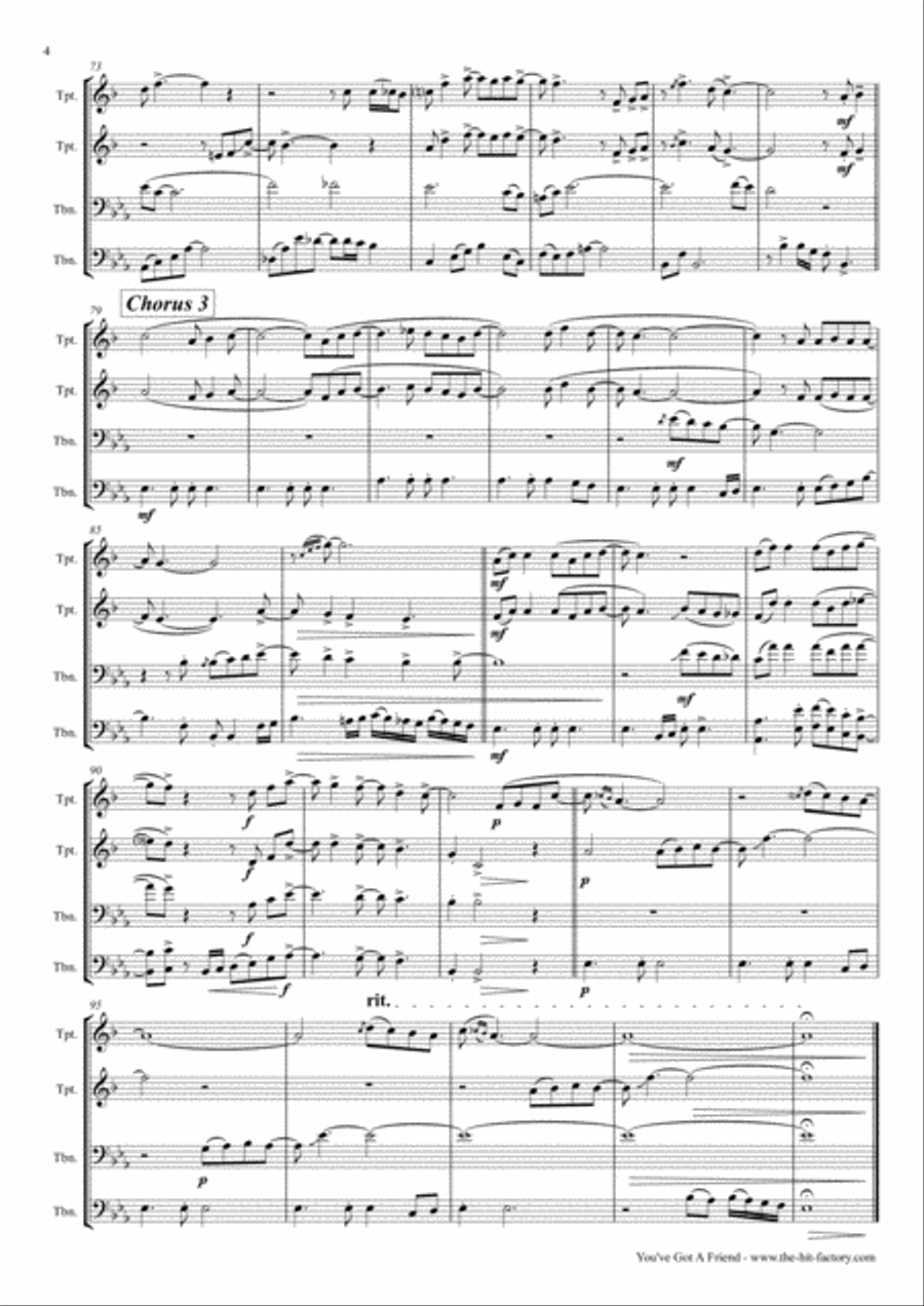 You've Got A Friend Euphonium scores gallery preview page 4