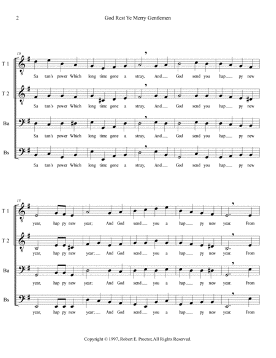 God Rest Ye Merry Gentlemen TTBB scores gallery preview page 3