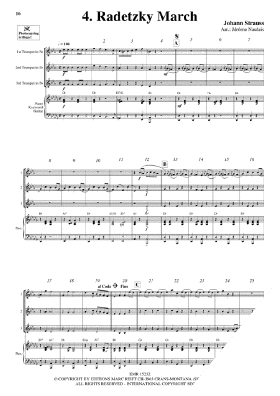 3 Trumpets & Piano Vol. 8 Trumpet Trio scores gallery preview page 6