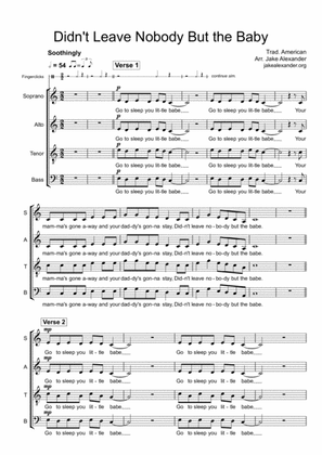 Didn't Leave Nobody but the Baby - SATB a cappella