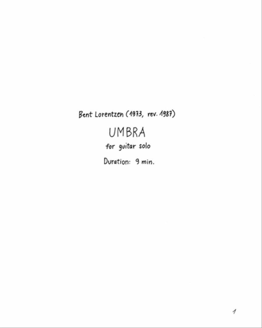 Umbra Acoustic Guitar scores gallery preview page 1