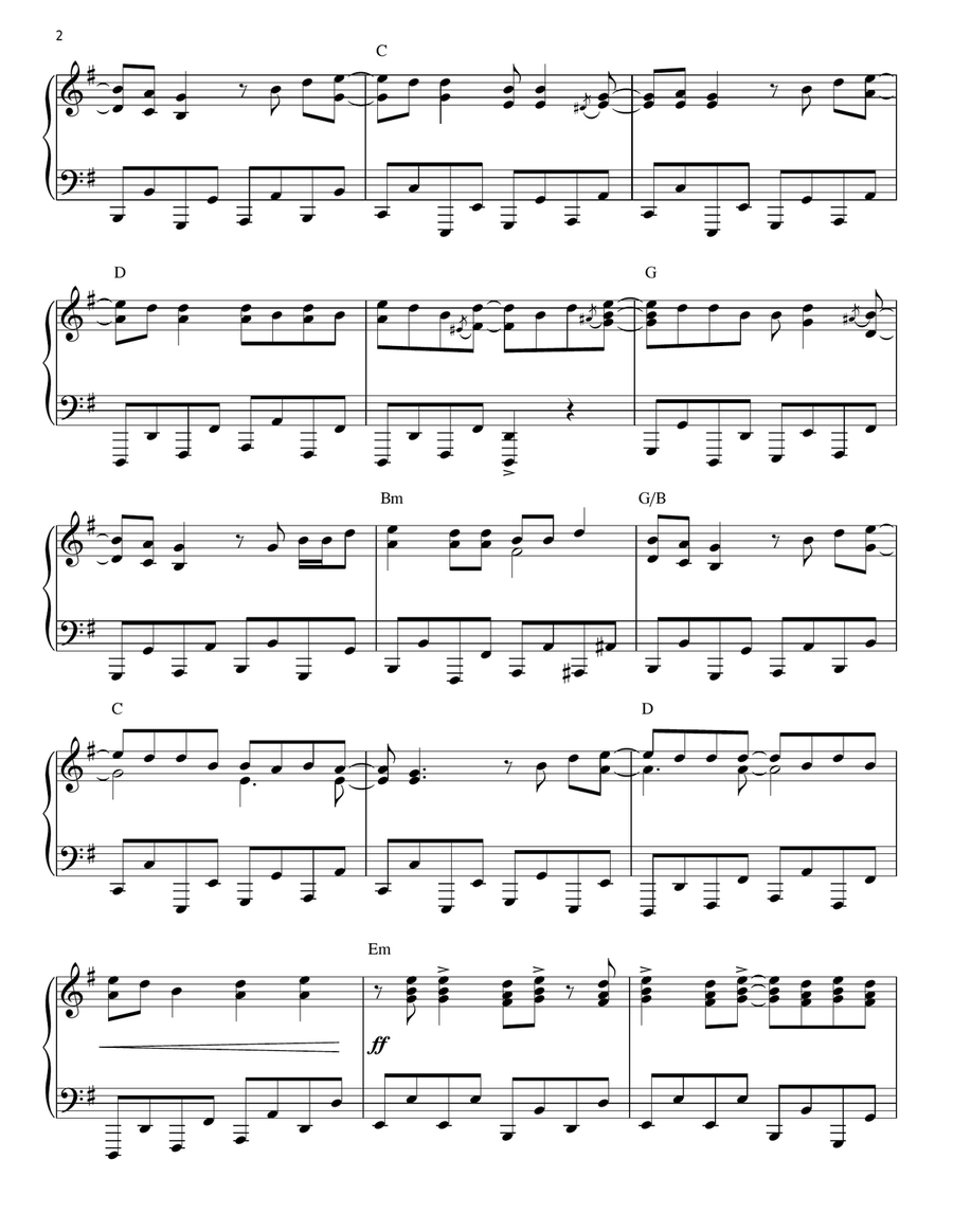 Crocodile Rock [Jazz version] (arr. Brent Edstrom) Piano Solo scores gallery preview page 2