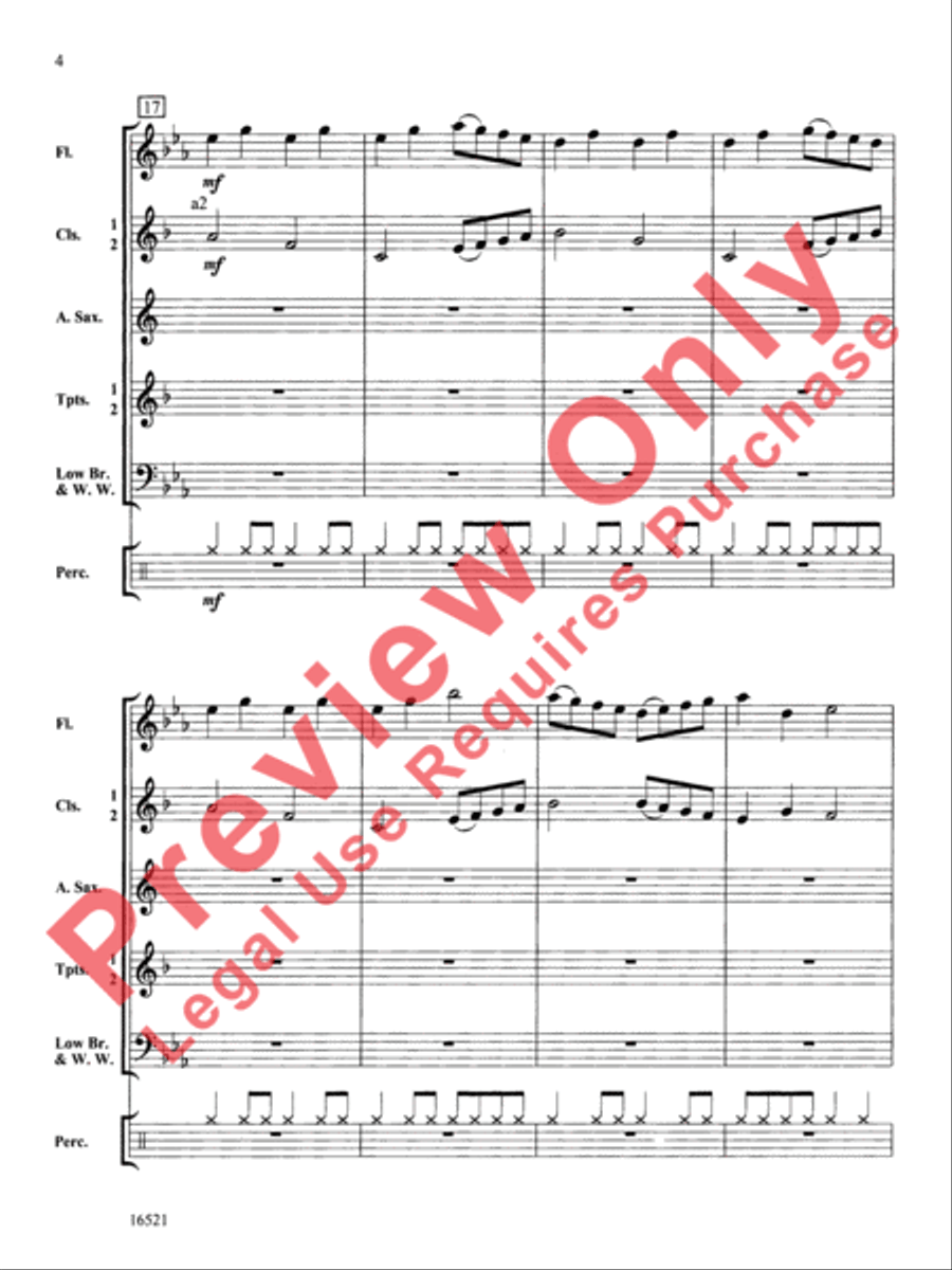 Fantasy on an Irish Clogging Tune Concert Band scores gallery preview page 5