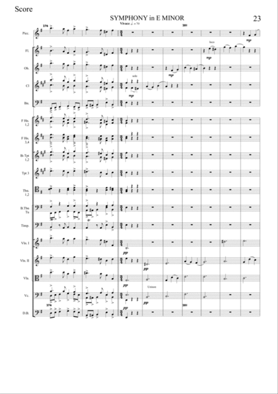 SYMPHONY in E minor 1st Movement String Orchestra scores gallery preview page 2