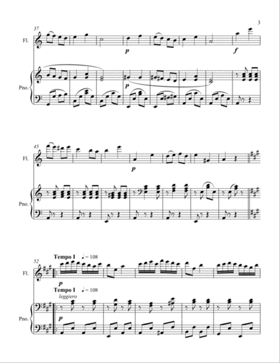 Hungarian Sketch Flute Solo scores gallery preview page 3