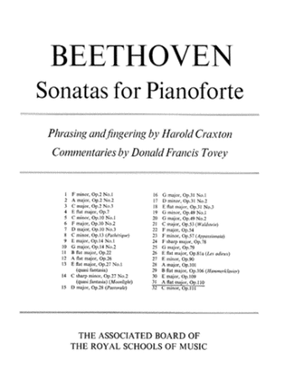 Book cover for Piano Sonata in A flat, Op. 110
