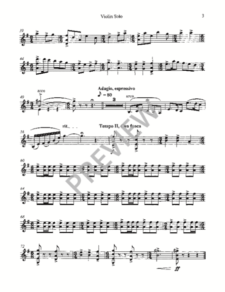 Five Hebrew Love Songs (Solo Violin Score) image number null