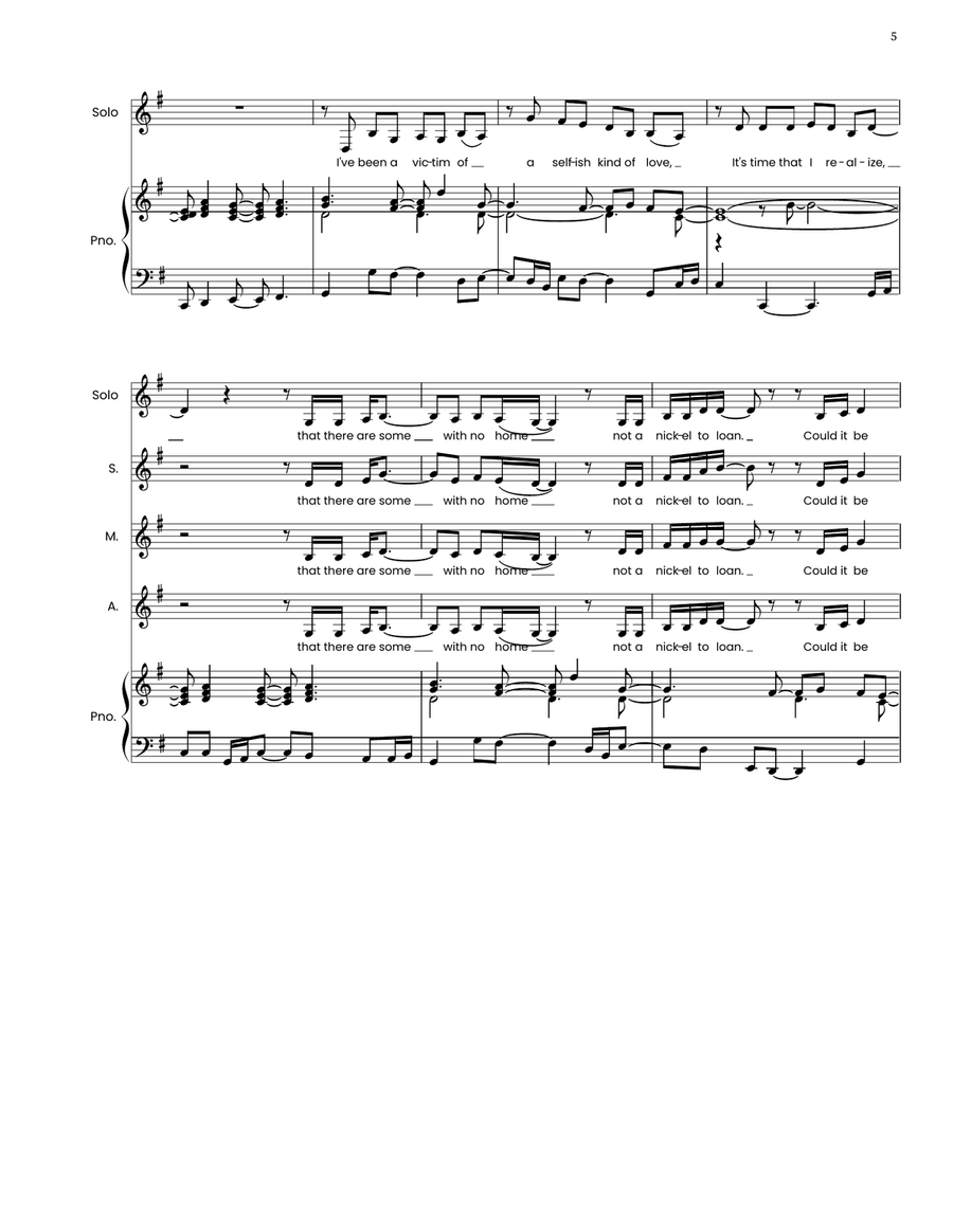 Man In The Mirror Man In The Mirror SSA scores gallery preview page 5