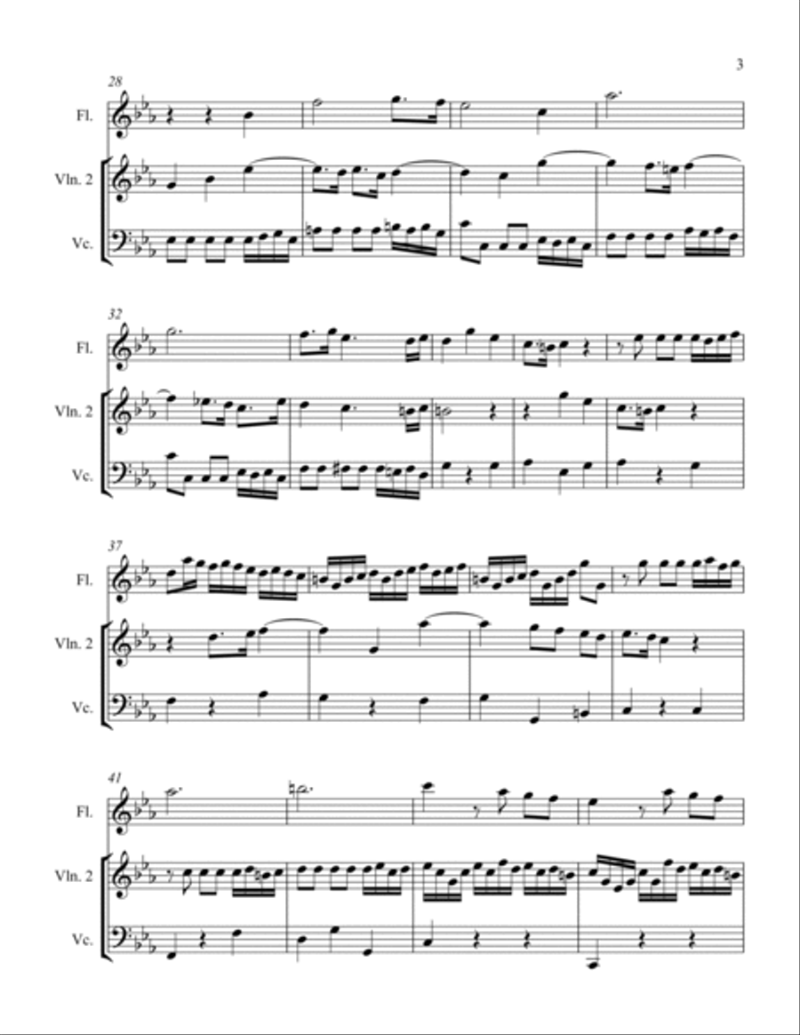 Sonata in C Minor Movement I Small Ensemble scores gallery preview page 3
