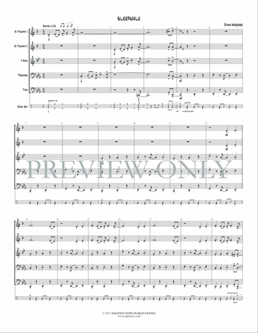 Sleepwalk Brass Ensemble scores gallery preview page 3