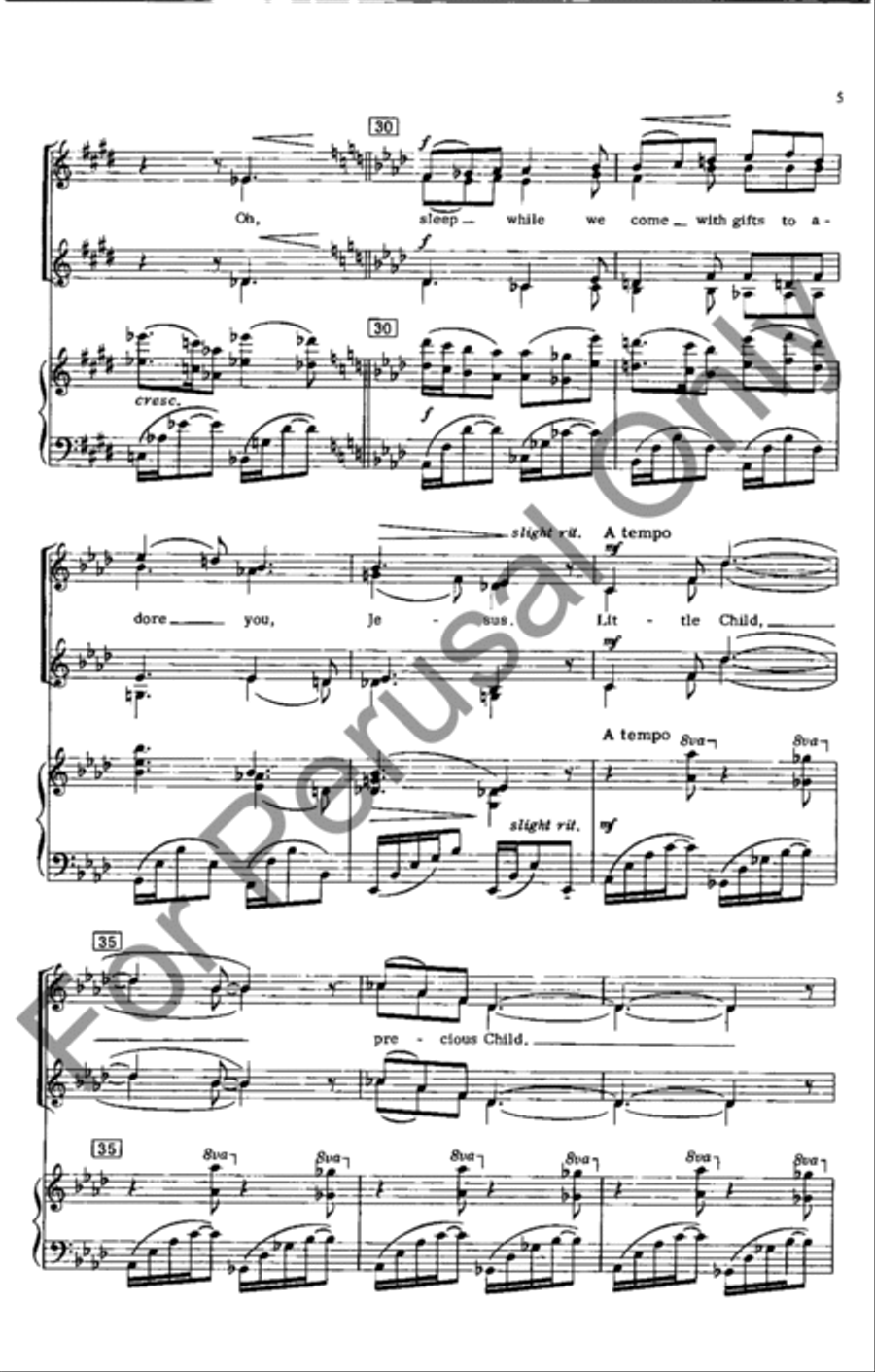 Little Child, Precious Child SSA scores gallery preview page 4