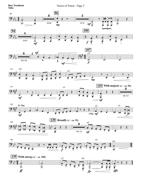 Testament of Praise (A Celebration of Faith) - Bass Trombone/Tuba