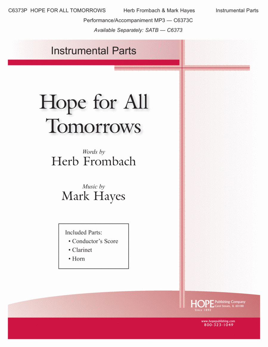 Hope for all Tomorrows Choir scores gallery preview page 1