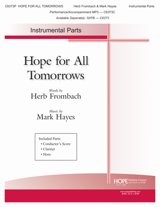Book cover for Hope for all Tomorrows