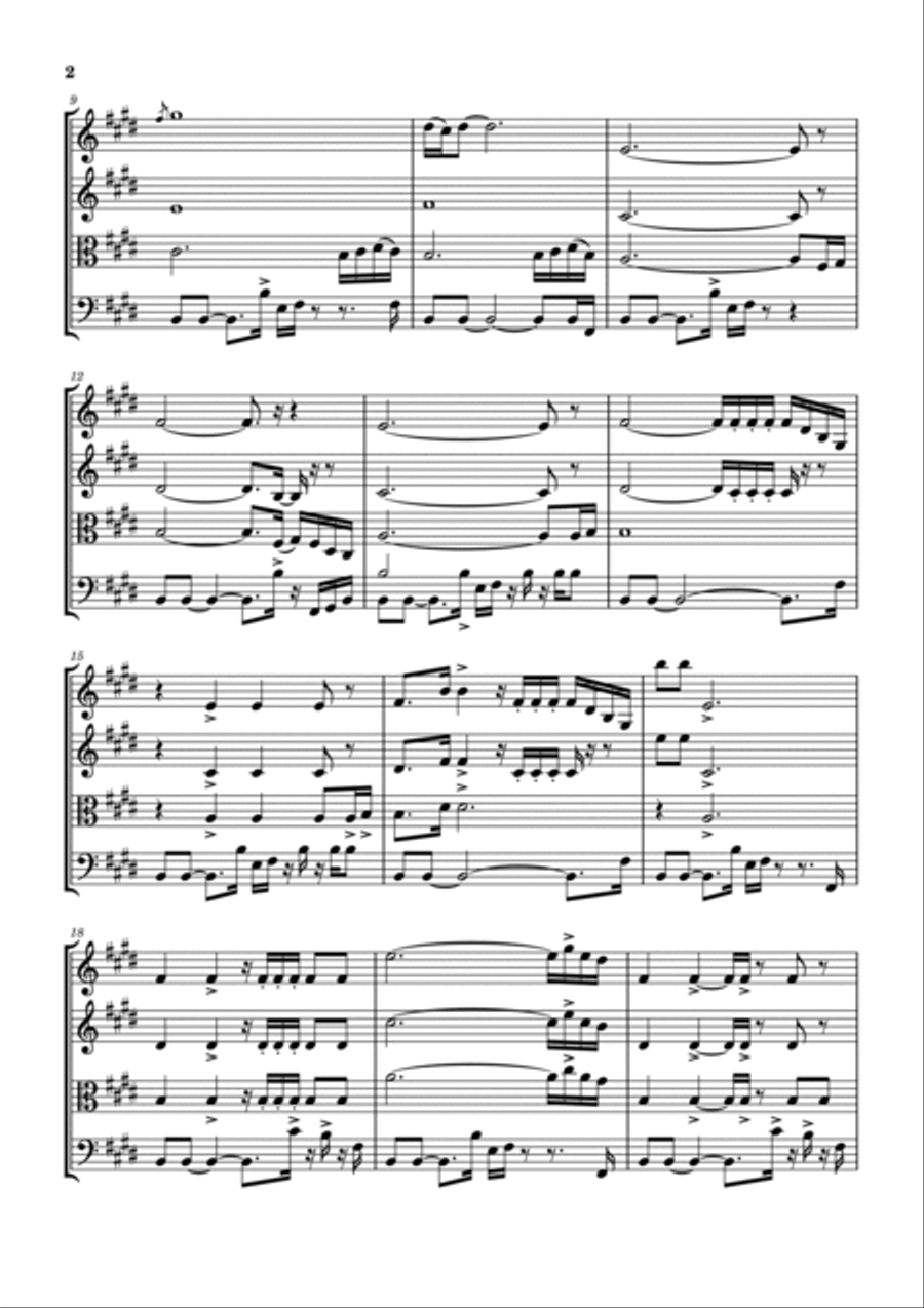 She's Gone She's Gone String Quartet scores gallery preview page 3