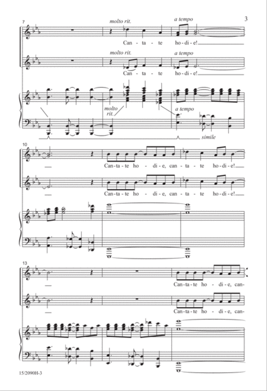 Cantate Hodie! (Sing Today) SSA scores gallery preview page 4