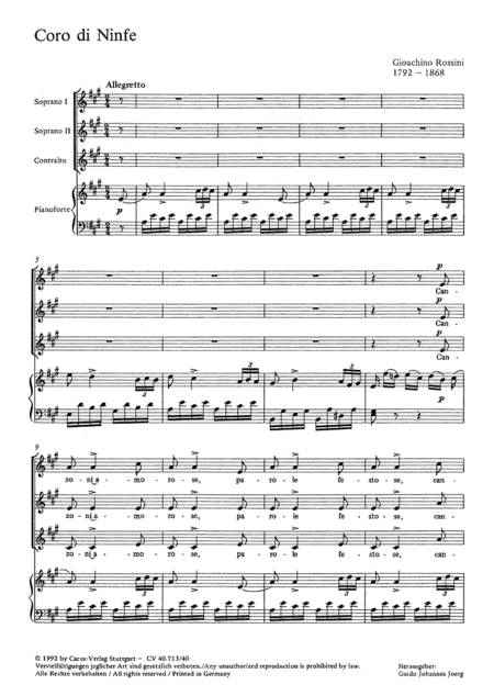 Coro di Ninfe (Choeur de nymphes)