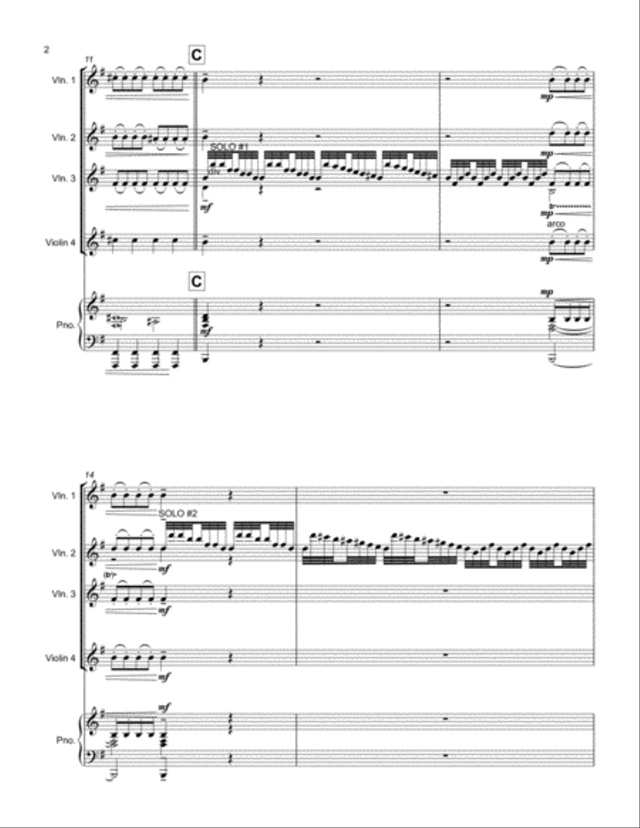 Winter, Mvmt. 1 (Vivaldi's Four Seasons) Small Ensemble scores gallery preview page 3