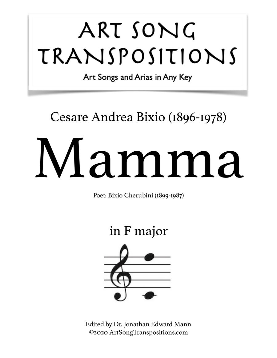 Mama (mamma) Voice scores gallery preview page 1