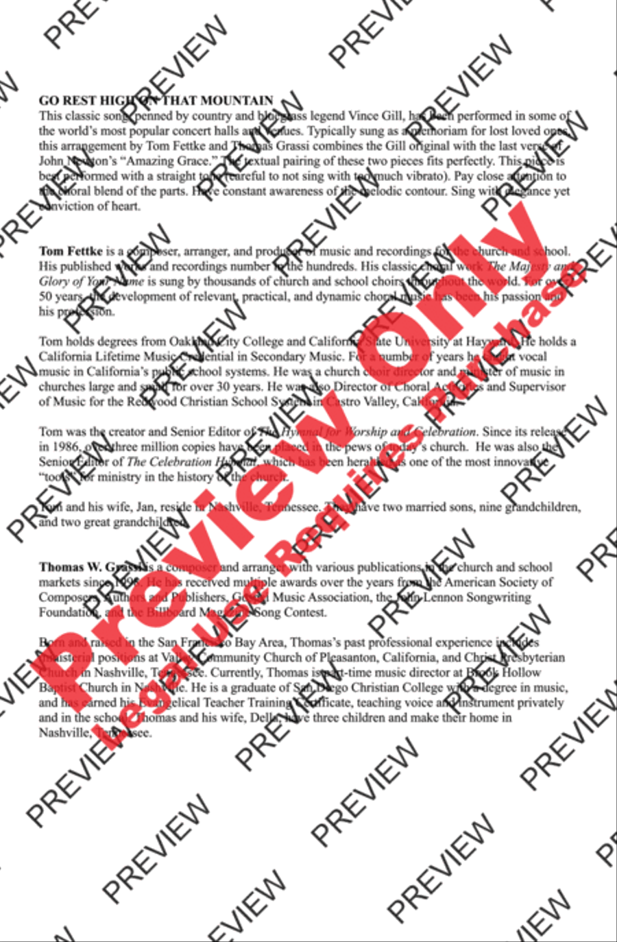 Go Rest High on That Mountain 4-Part scores gallery preview page 2