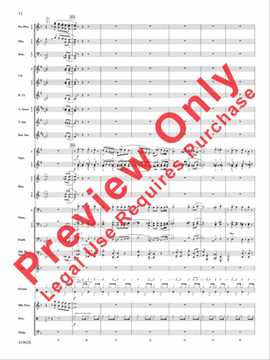 A Gershwin Tribute to Love Concert Band scores gallery preview page 13