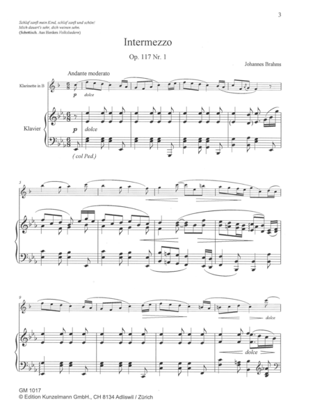 Intermezzo Op. 117/1