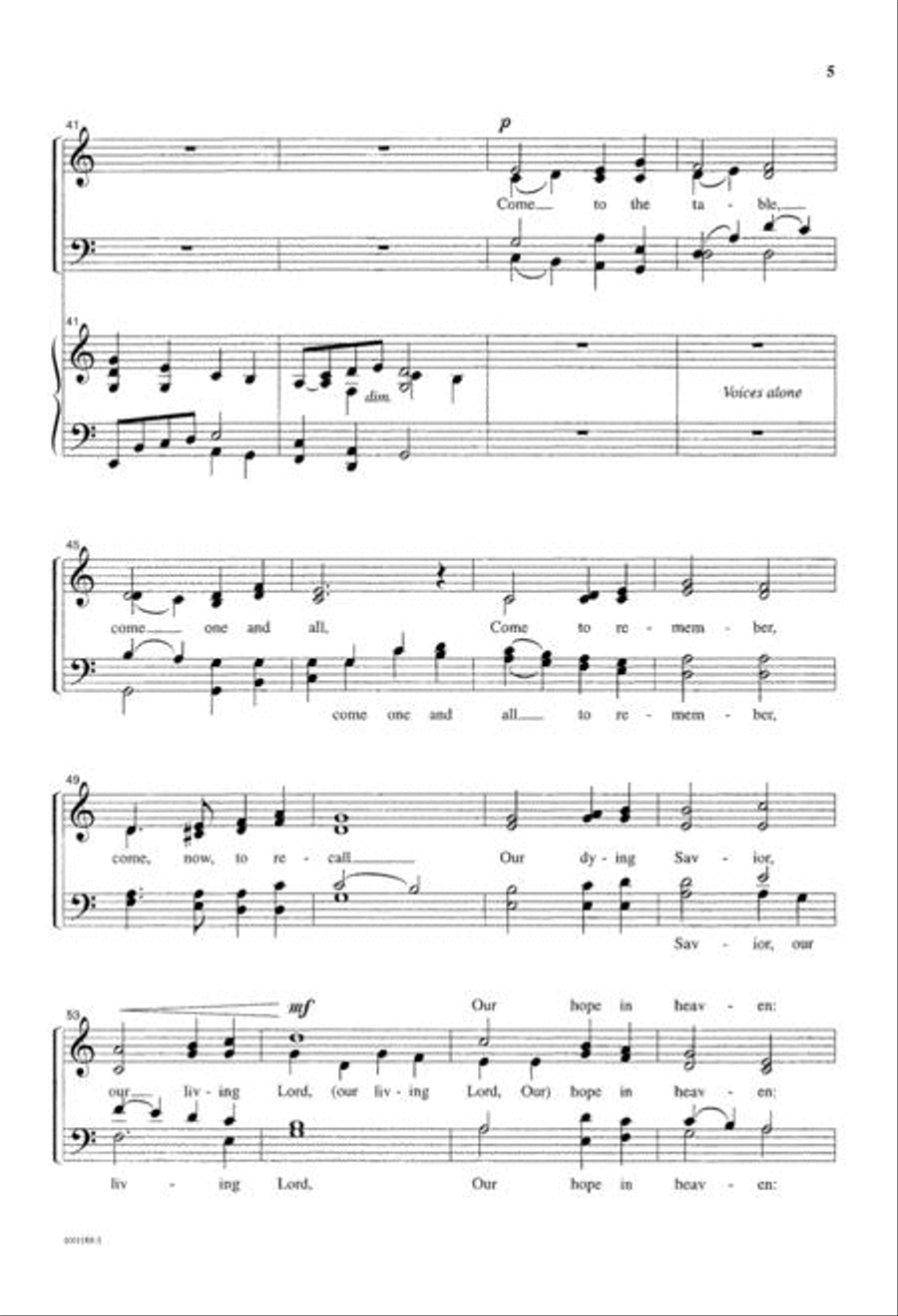 Invitation to Communion 4-Part scores gallery preview page 5