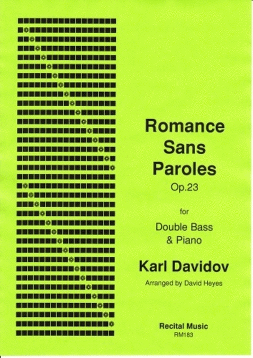 Romance Sans Paroles Op 23 Db/Pno