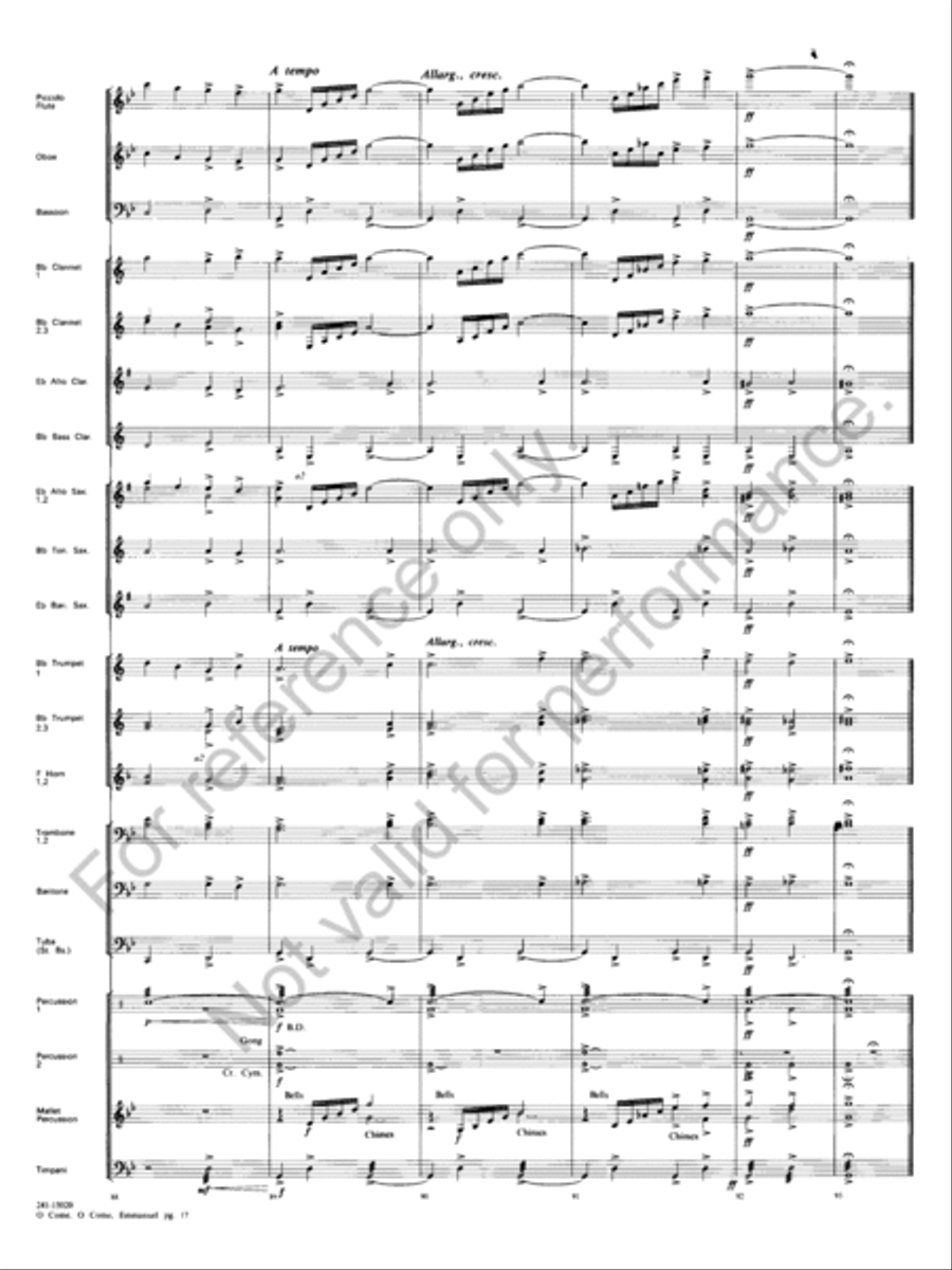 O Come, O Come, Emmanuel Concert Band scores gallery preview page 18