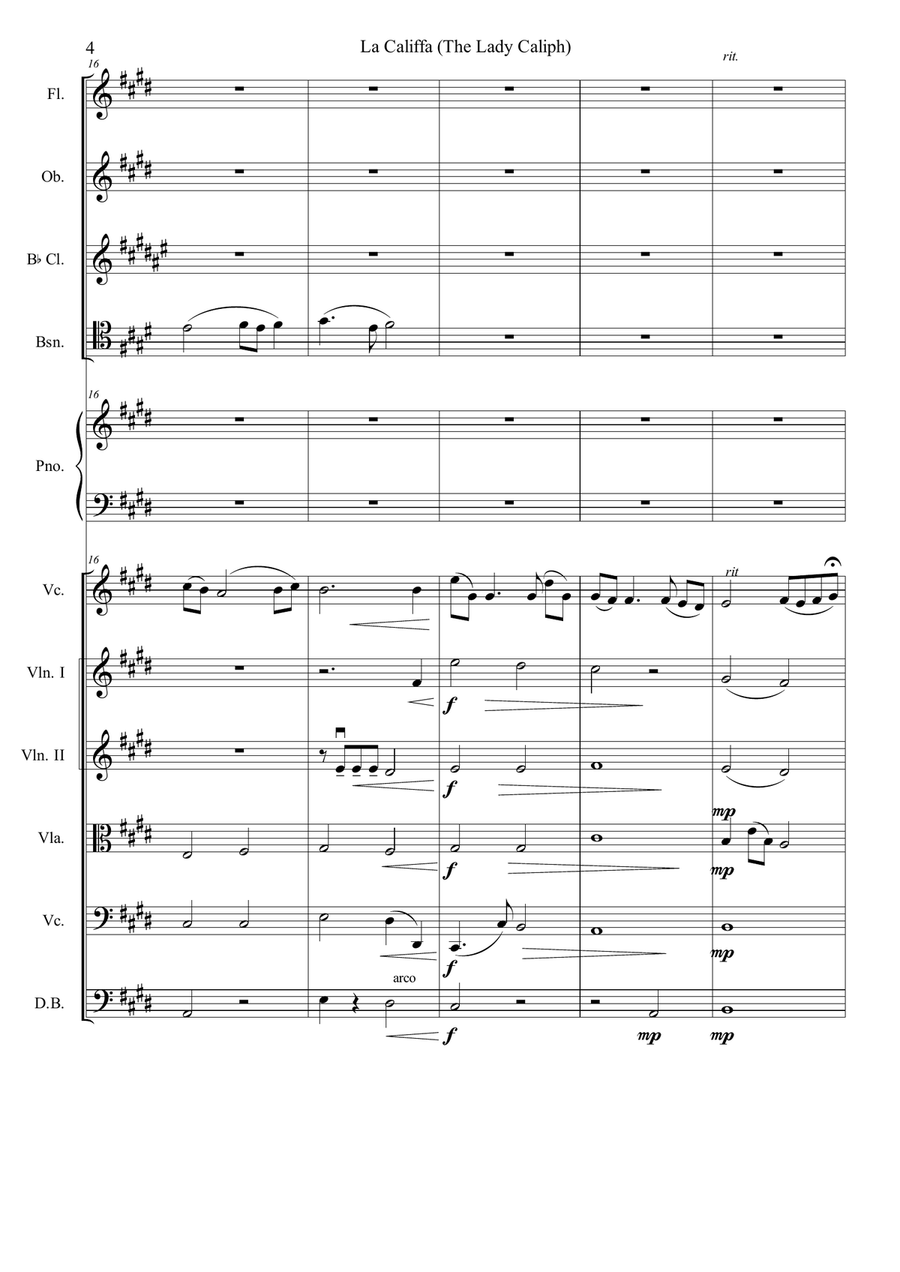La Califfa Chamber Orchestra scores gallery preview page 5
