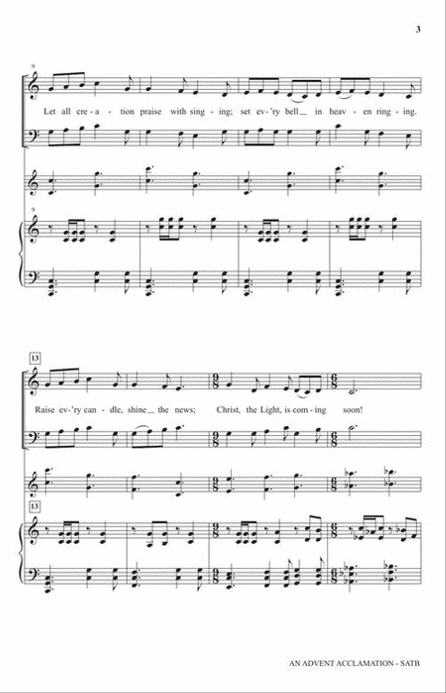 An Advent Acclamation 4-Part scores gallery preview page 4