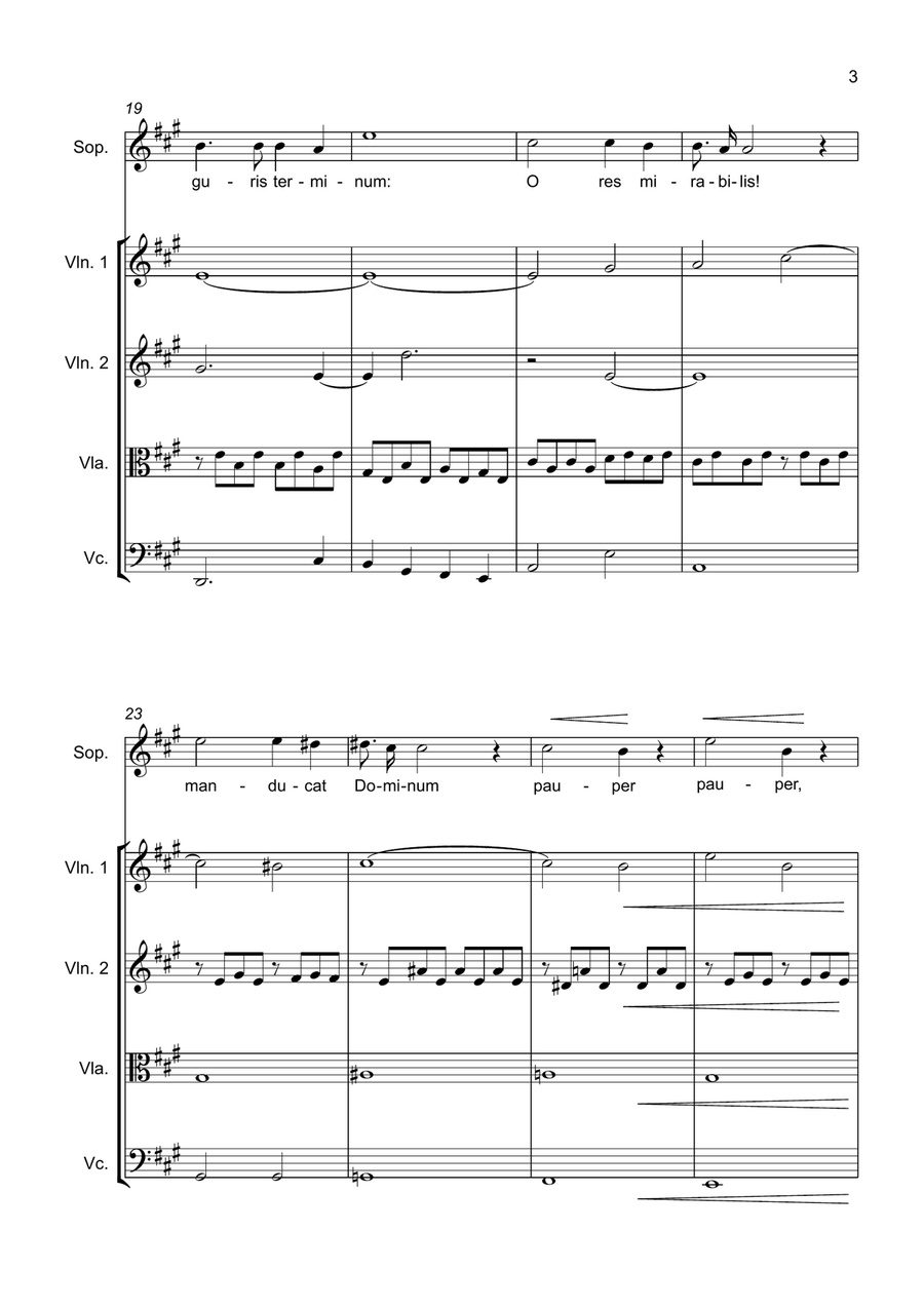 Panis Angelicus - soprano solo with string quartet Cello scores gallery preview page 5