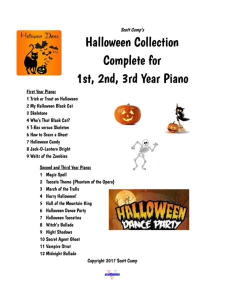 Best Halloween Collection COMPLETE for First, Second (and 3rd) Year Piano