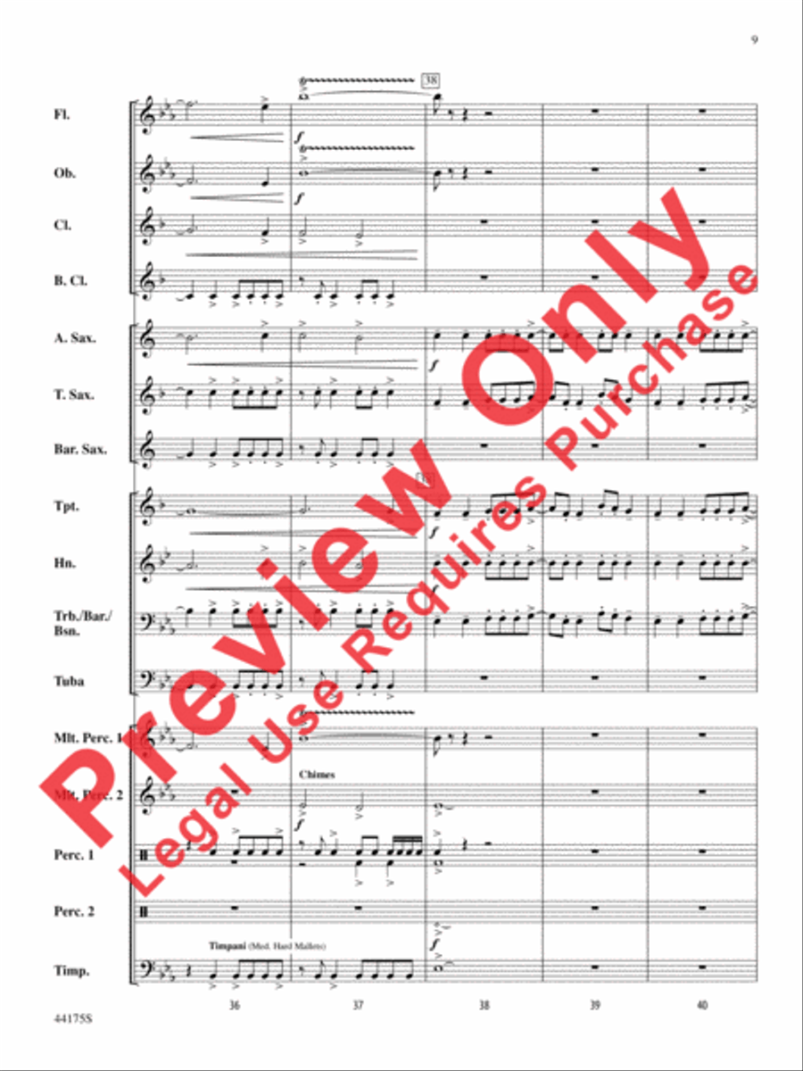 Skygazer Fanfare Concert Band scores gallery preview page 10